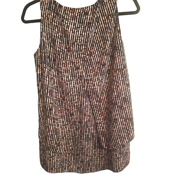 White House Black Market Sleeveless Layered Multicolored Tunic Small - Picture 4 of 8